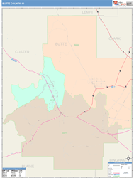 Butte County, ID Wall Map