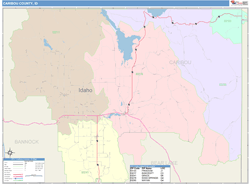 Caribou County, ID Wall Map
