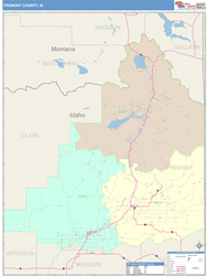 Fremont County, ID Wall Map