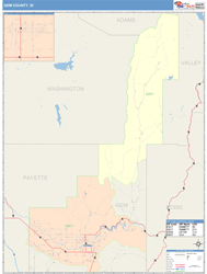 Gem County, ID Wall Map