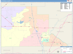 Jefferson County, ID Wall Map