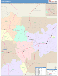 Latah County, ID Wall Map