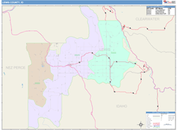 Lewis County, ID Wall Map