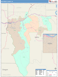 Nez Perce County, ID Wall Map