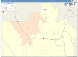 Oneida County, ID Wall Map