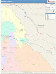 Shoshone County, ID Wall Map