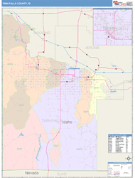 Twin Falls County, ID Wall Map