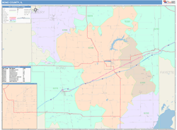 Bond County, IL Wall Map