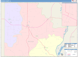 Brown County, IL Wall Map