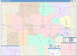 Bureau County, IL Wall Map