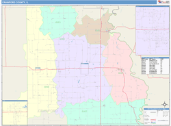 Crawford County, IL Wall Map