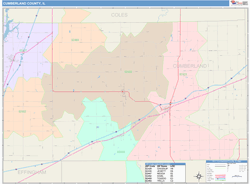 Cumberland County, IL Wall Map