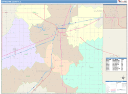 Effingham County, IL Wall Map