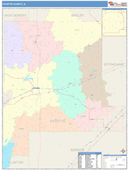 Fayette County, IL Wall Map