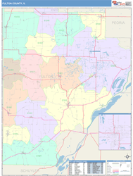 Fulton County, IL Wall Map
