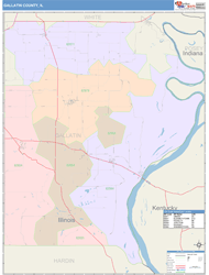 Gallatin County, IL Wall Map