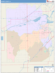 Grundy County, IL Wall Map