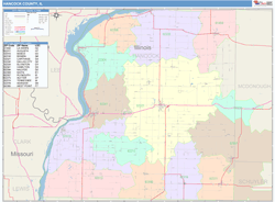 Hancock County, IL Wall Map