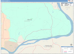 Hardin County, IL Wall Map