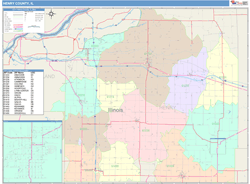 Henry County, IL Wall Map