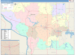 Jackson County, IL Wall Map