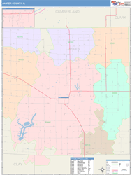 Jasper County, IL Wall Map