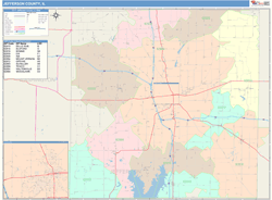 Jefferson County, IL Wall Map