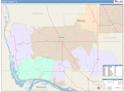 Jersey County, IL Wall Map