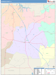 Johnson County, IL Wall Map