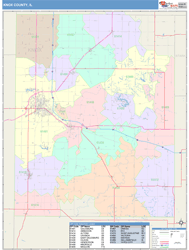 Knox County, IL Wall Map