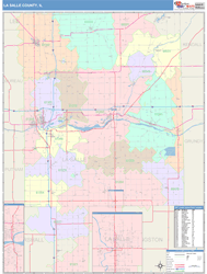 La Salle County, IL Wall Map