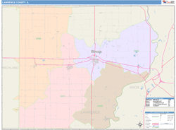 Lawrence County, IL Wall Map