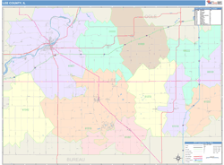 Lee County, IL Wall Map