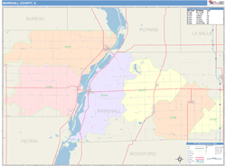 Marshall County, IL Wall Map