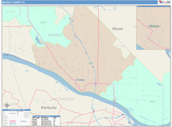 Massac County, IL Wall Map