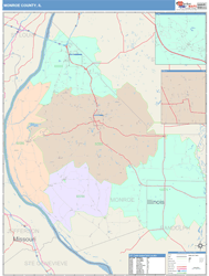 Monroe County, IL Wall Map