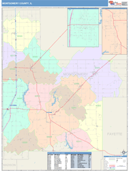 Montgomery County, IL Wall Map