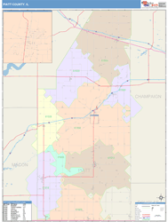 Piatt County, IL Wall Map