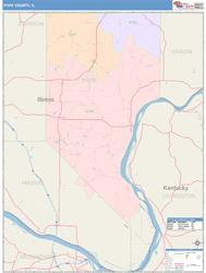 Pope County, IL Wall Map