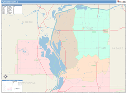 Putnam County, IL Wall Map