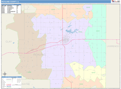 Richland County, IL Wall Map