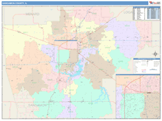 Sangamon County, IL Wall Map