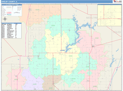 Shelby County, IL Wall Map