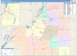 Tazewell County, IL Wall Map