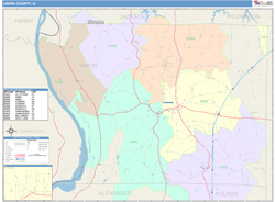 Union County, IL Wall Map