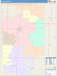 Warren County, IL Wall Map