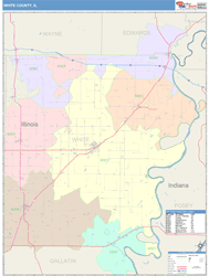 White County, IL Wall Map