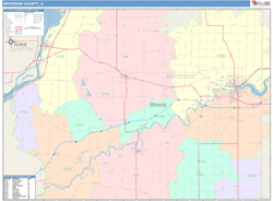 Whiteside County, IL Wall Map