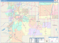 Will County, IL Wall Map