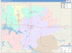 Williamson County, IL Wall Map